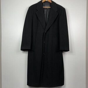 Profilo Studio  Made In Ukraine  Mens Wool Cashmere Blend Black Full Length Pea